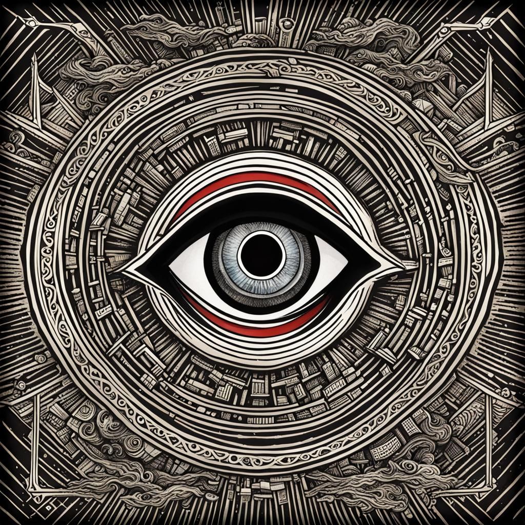 Abstract God Eye AI Artwork
