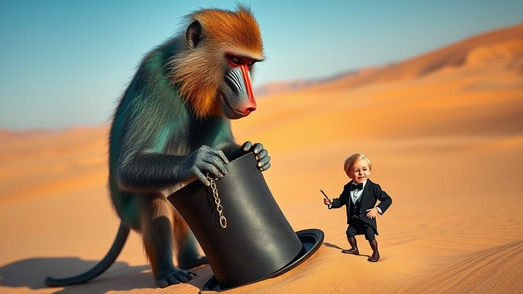 Majestic Mandrill Conjures a Magician in the Namib Desert's ...