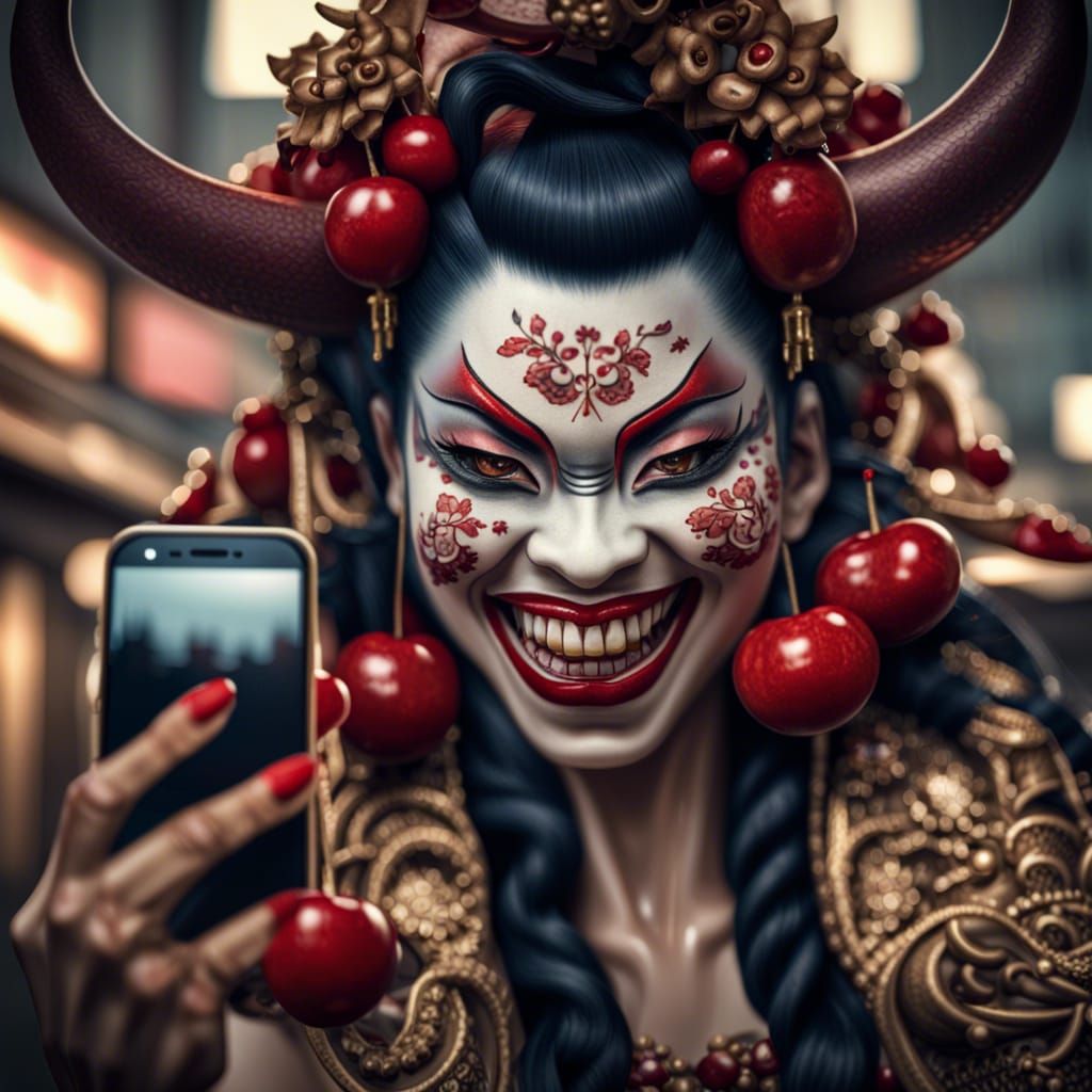 Geisha Oni Selfie