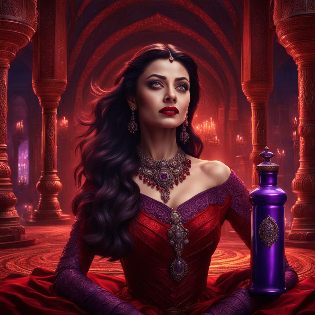 Aishwarya Rai as Vishkanya in Dark Fantasy Art
