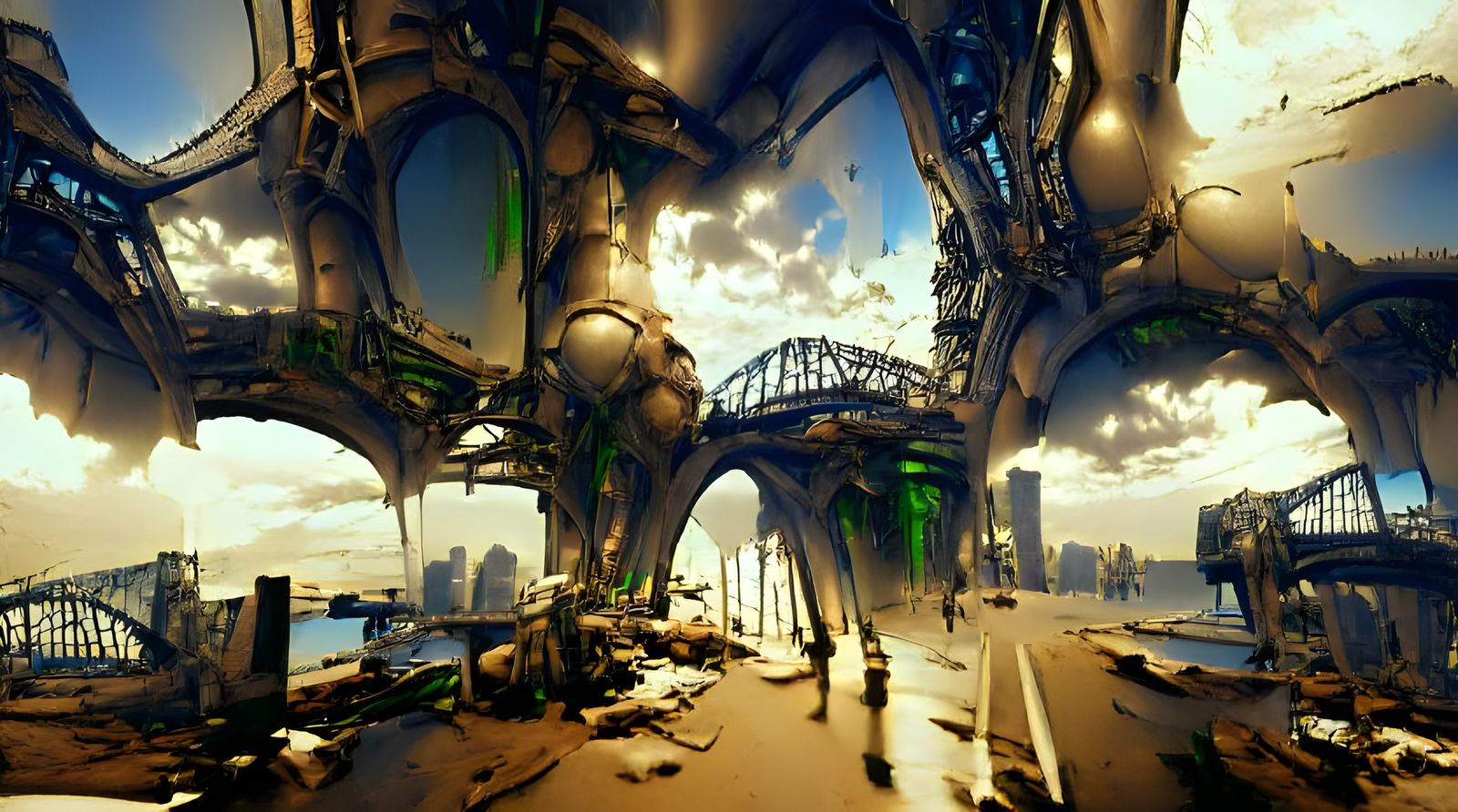 Post-Apocalyptic Zombie Sydney Harbour Bridge in Unreal Engi...
