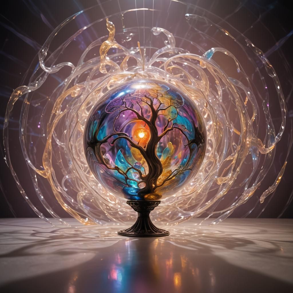 Magical Orb of Meditation in Surrealist Style