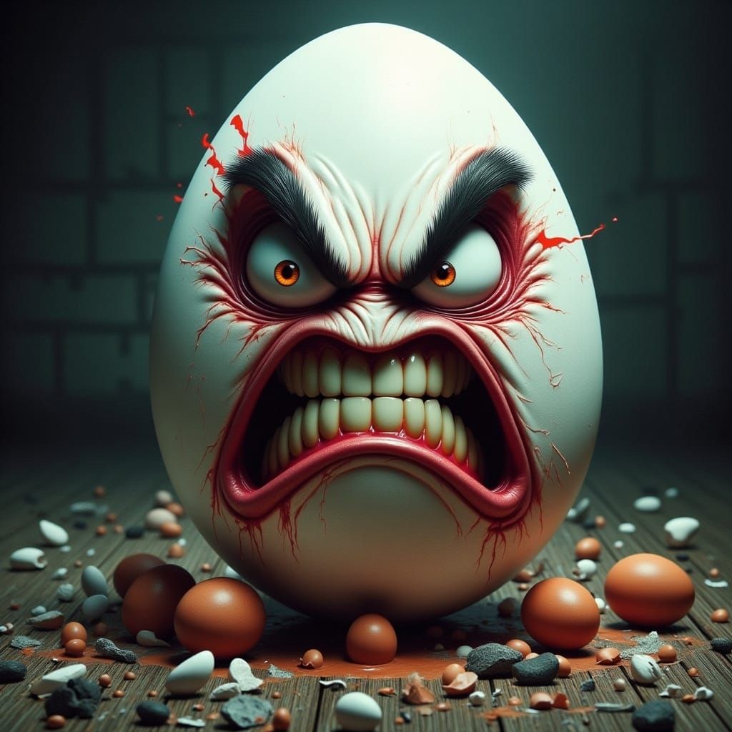 Joker Angry Egg in Arkham Asylum