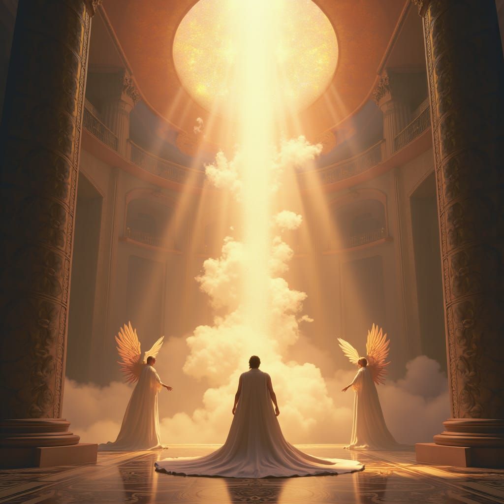 Isaiah's Vision: Divine Light and Seraphim in Temple