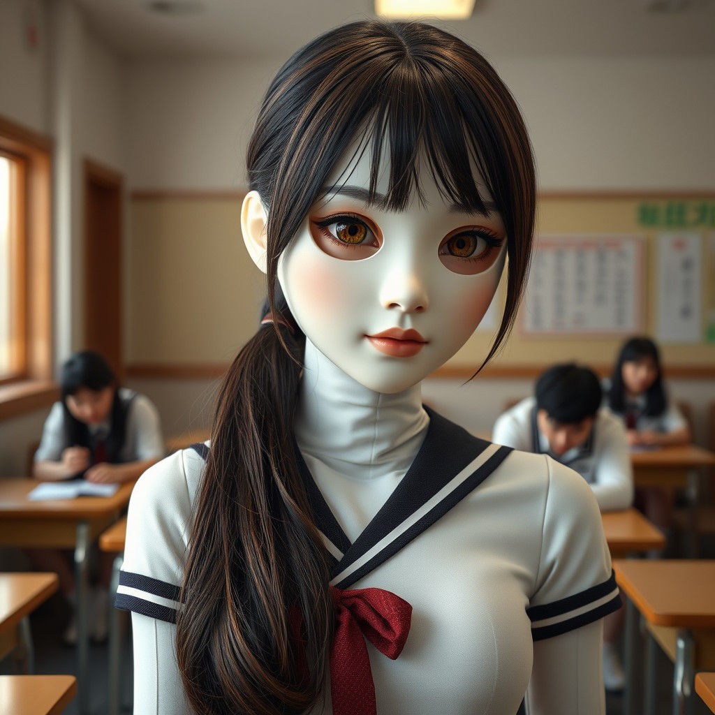 Hyperrealistic Mannequin Suit of Japanese Schoolgirl