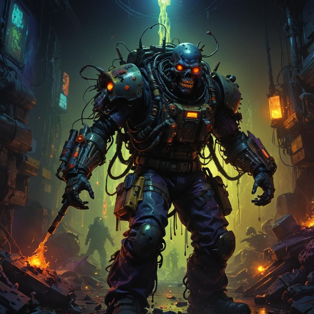 Surreal Horror: Fabius Bile with Needle Gun