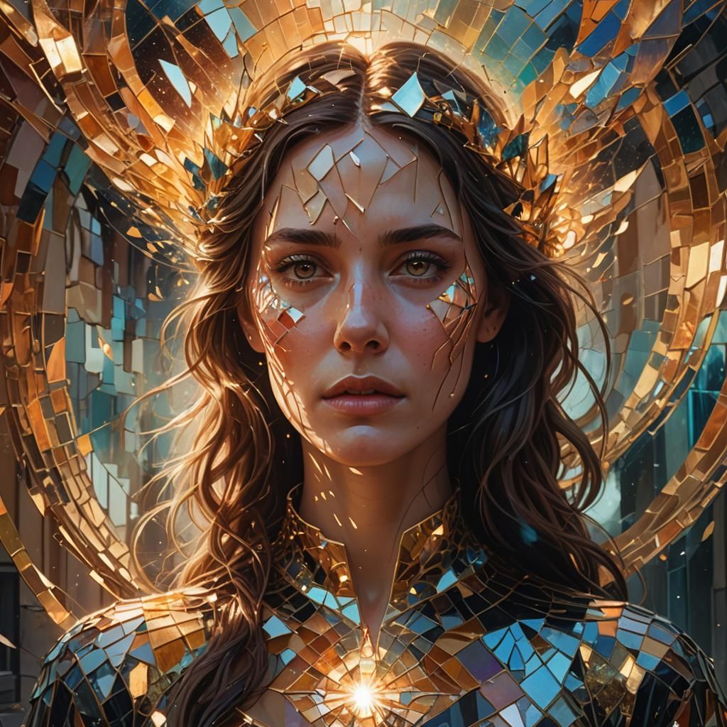 Surreal Soul Reflection in Mystical Realm