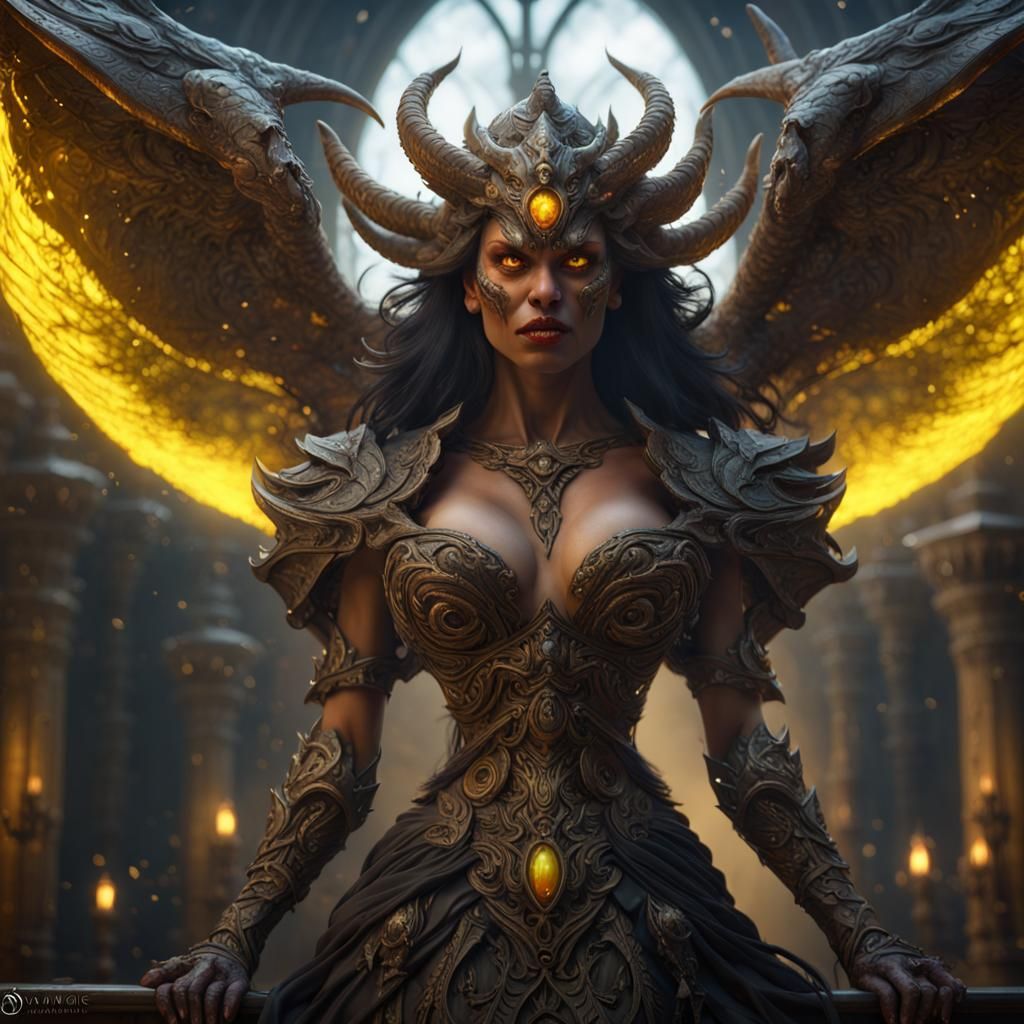 Wind Demon in Dark Fantasy Style