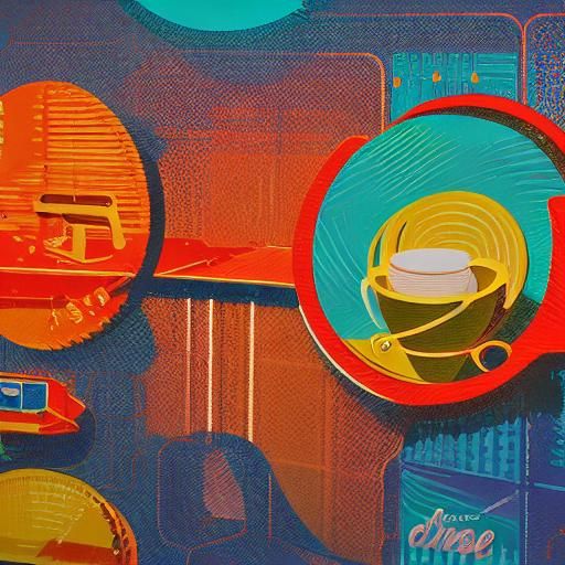 Retro-Futuristic Coffee Machine Advertisement