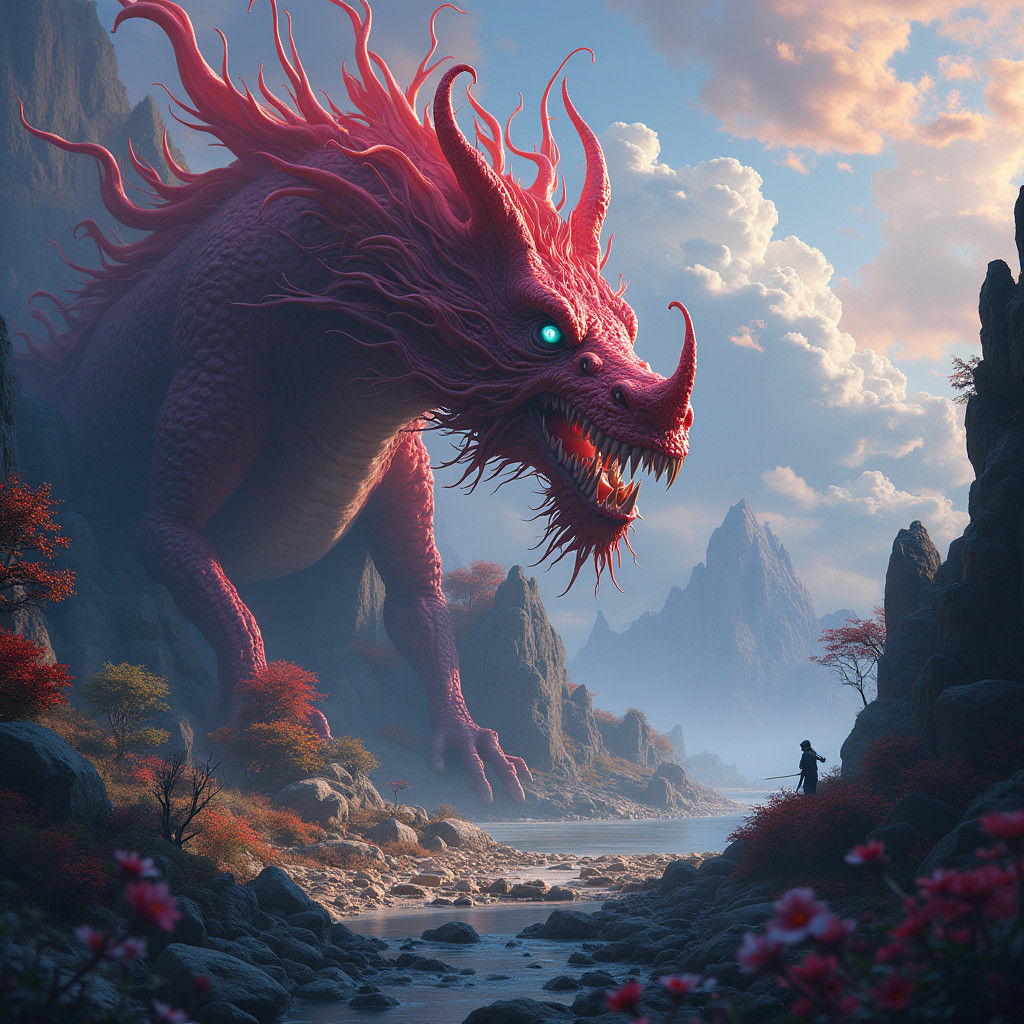 Fantastical Matte Painting in Deep Color, 8K