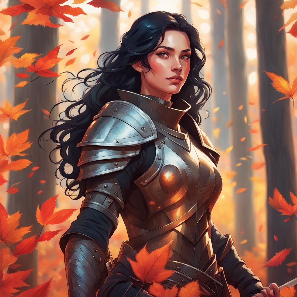 Enchanting Forest Ranger Portrait in Dynamic Lighting