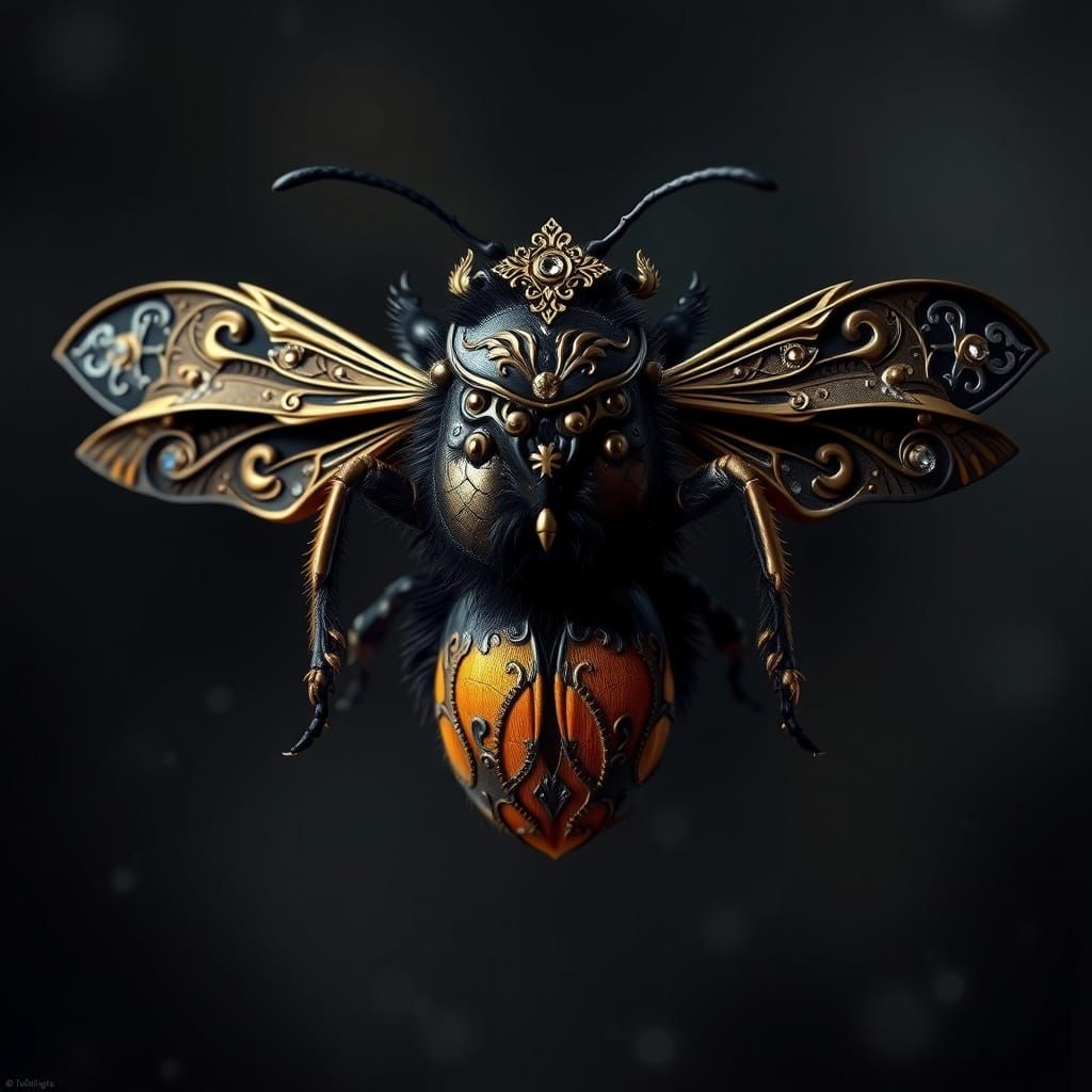 Baroque Bumblebee in Gothic Masquerade Style
