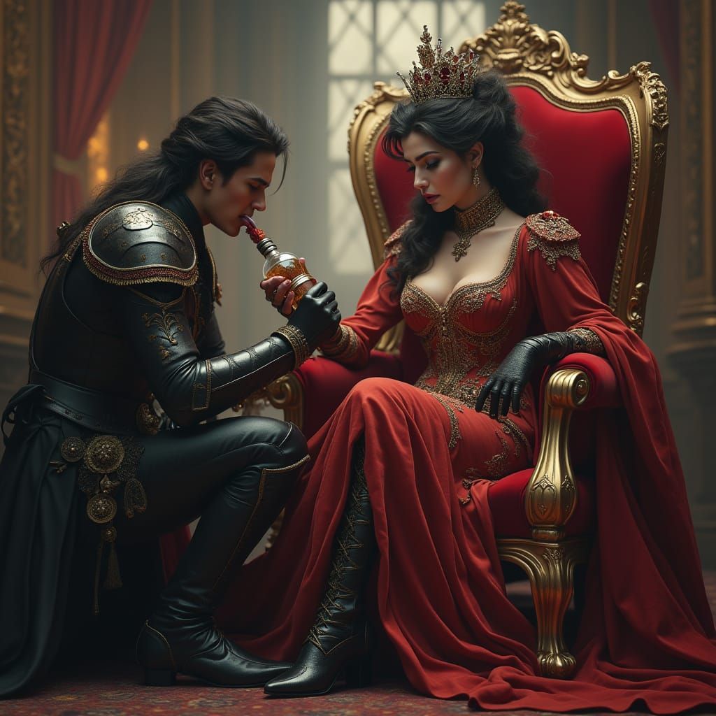 Regal Marvian Dares Suitor to Lick Her Boots in Victorian-In...