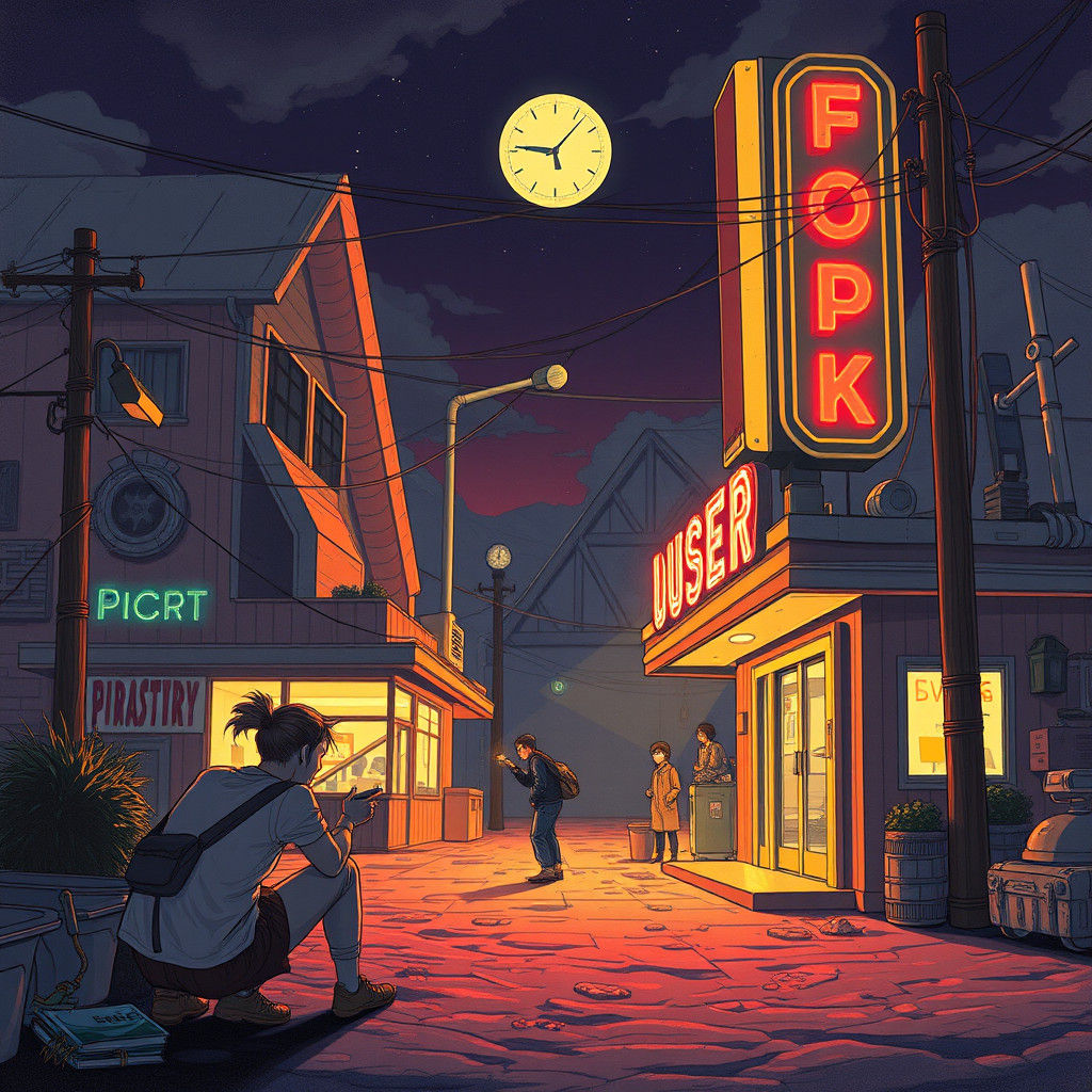 Frustration and Curiosity in Retro-Futuristic Style