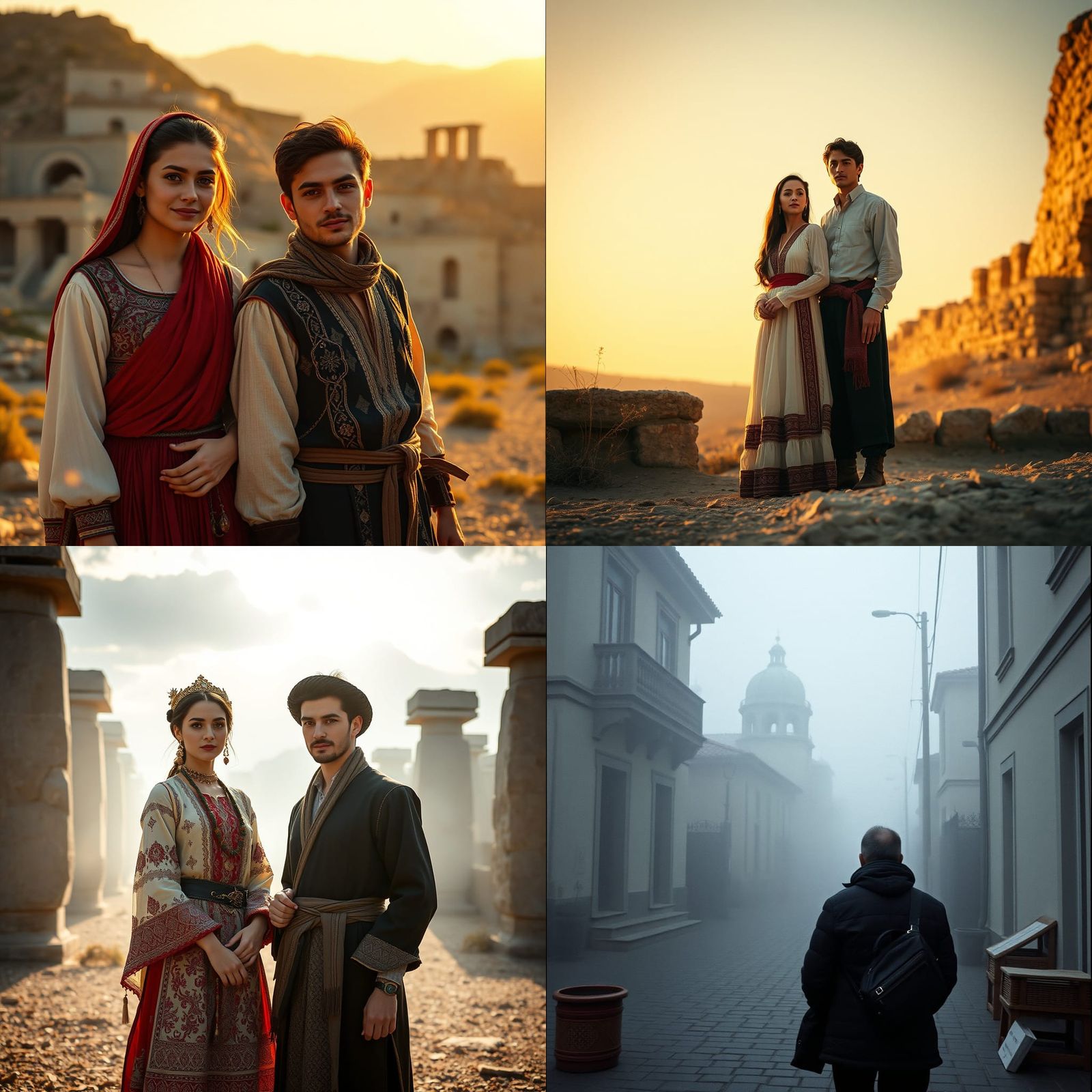 Turkish Couple in Traditional Dress at Göbeklitepe