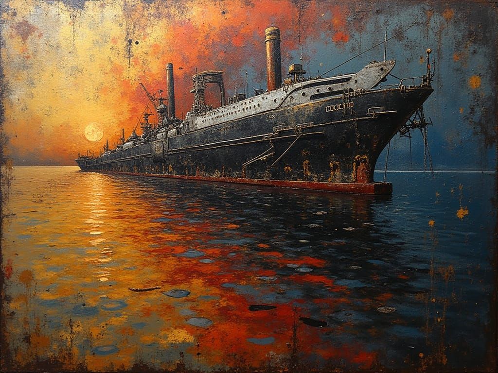 Stained Steel Art of Hollowness Alone Too Long