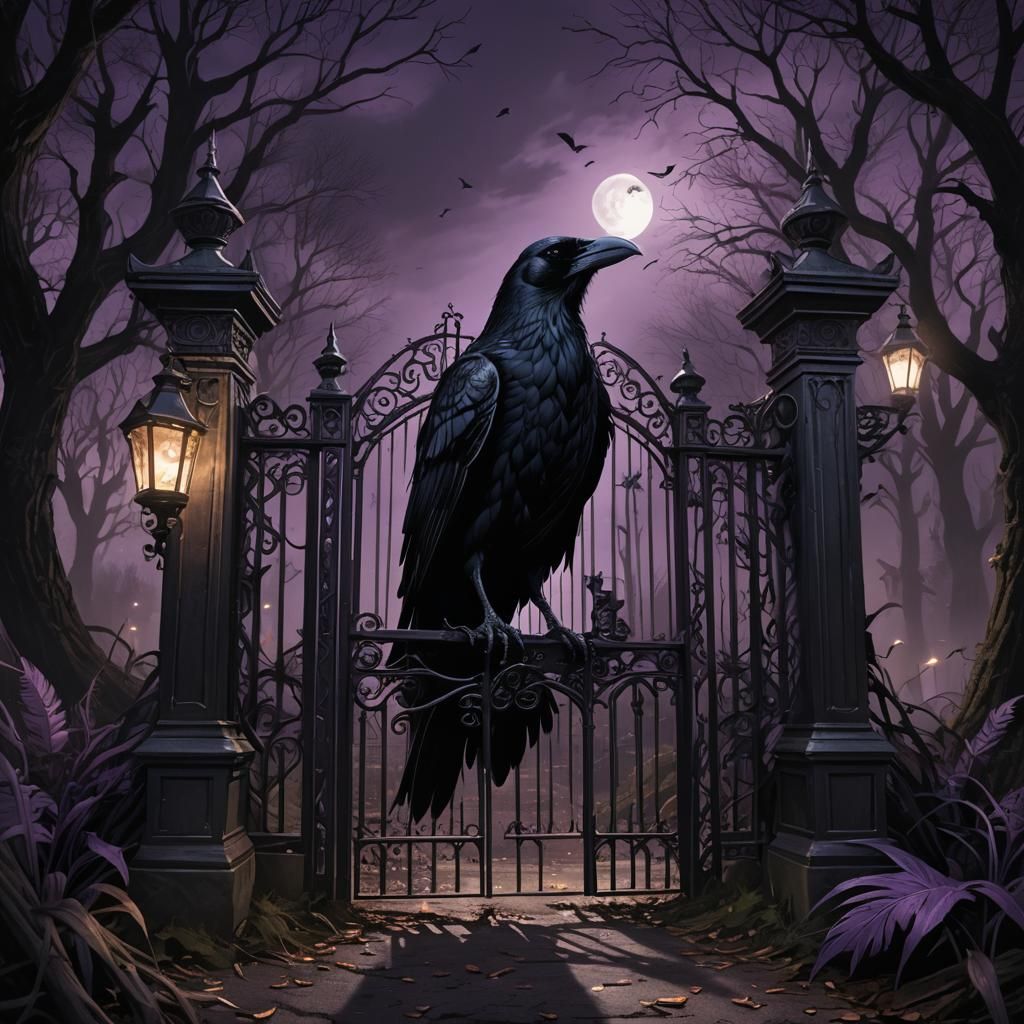 Krow at The Dark Carnival: Dark Fantasy Illustration
