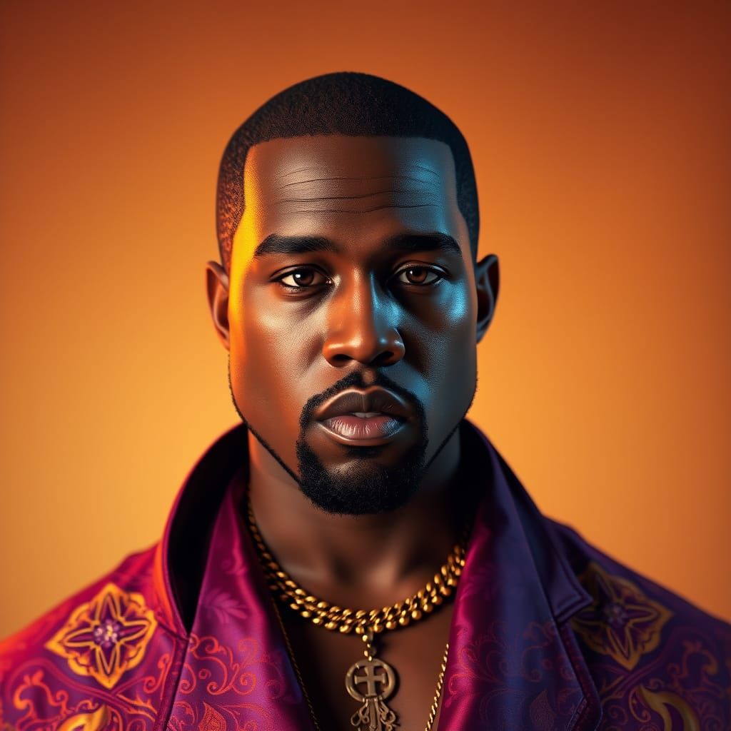 Androgynous Figure in Art Nouveau Style