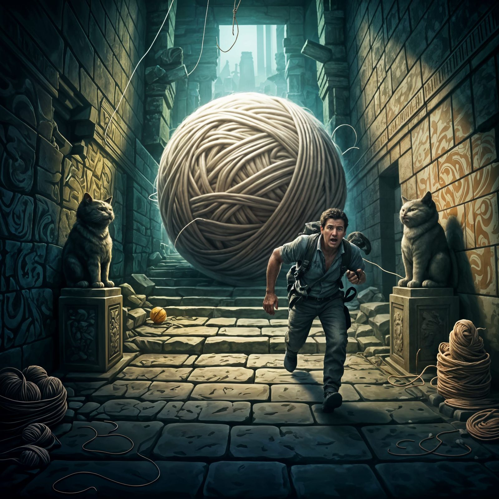 Adventurer's Escape: Yarn Ball Chase in Cat Temple