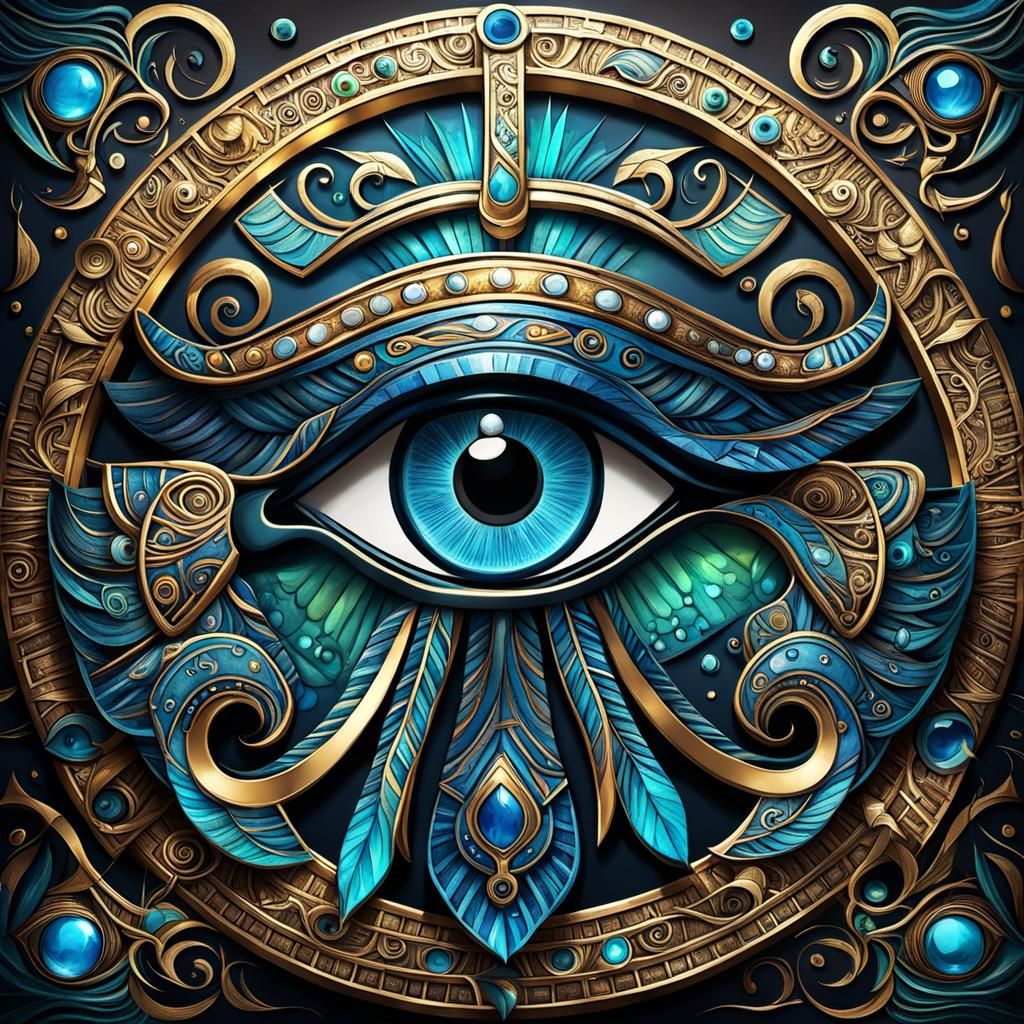Dramatic Eye of Horus with Dynamic Lighting