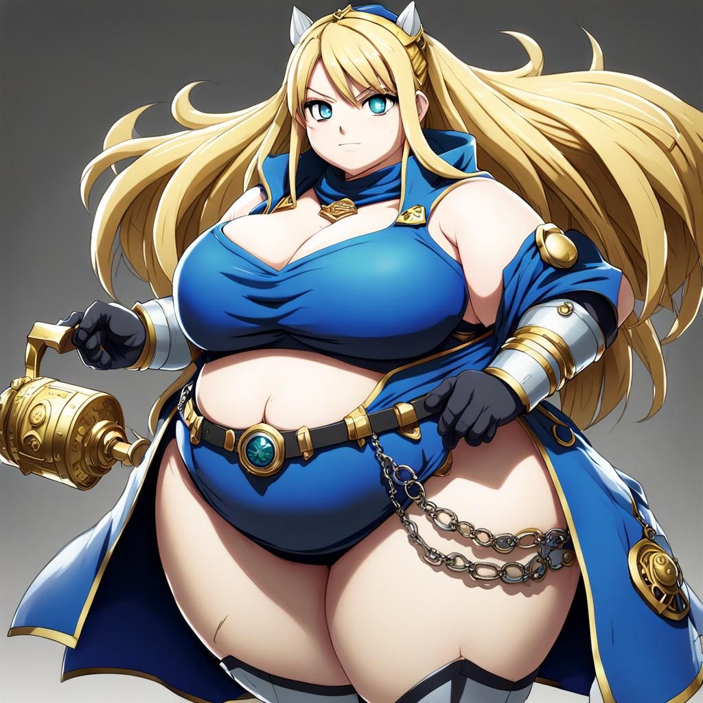 Cyberpunk Goddess: Anime Style Plus-Size Lucy