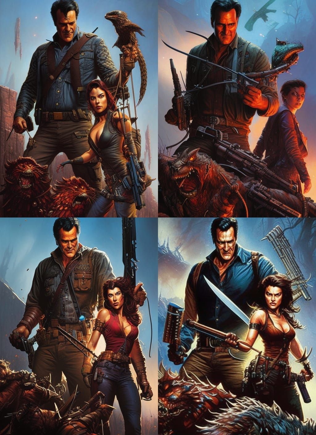 Ash from Evil Dead: Crayon Caricature