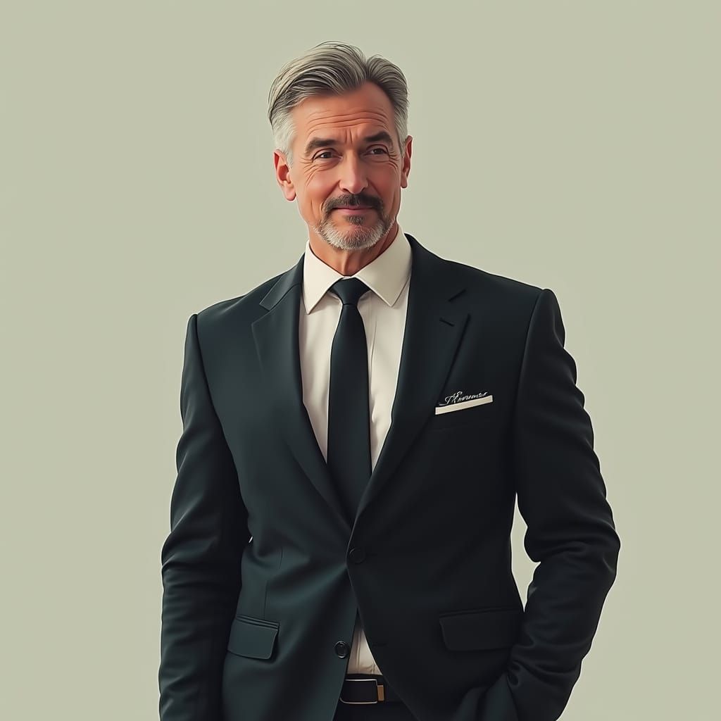 Suited Gentleman in Onward-Inspired Digital Art