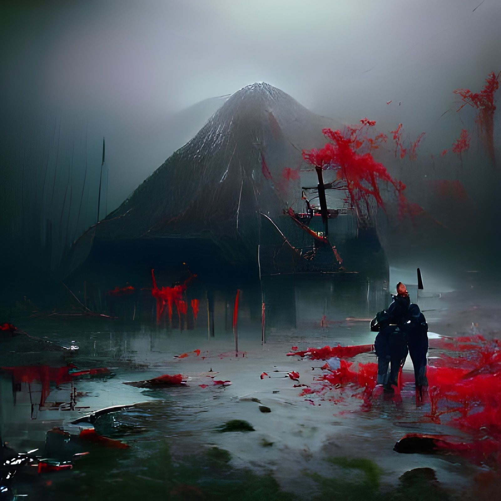 Japanese Noir Rising Sun Hunter in 8k