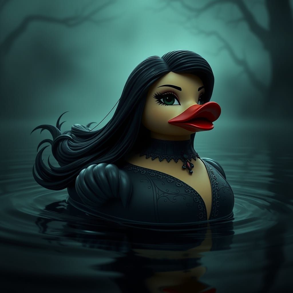 Gothic Duck Queen Rides the River Styx