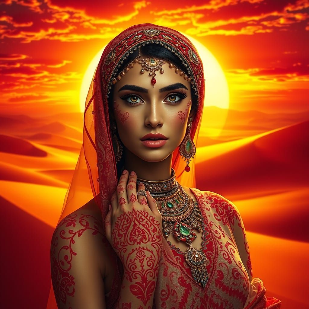 Arabian Woman, Sunset