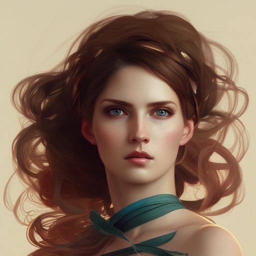 Renaissance Woman Portrait in Raphael Style