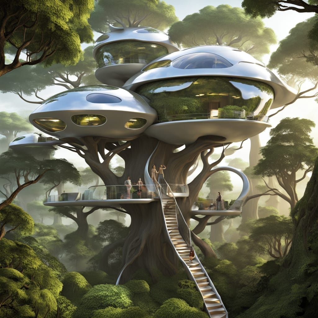 Futuristic Living Treehouse, Award-Winning Design