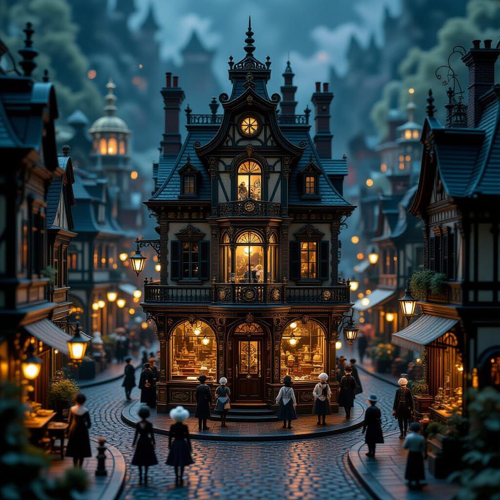 Steampunk World: A Hyperrealistic Miniature City