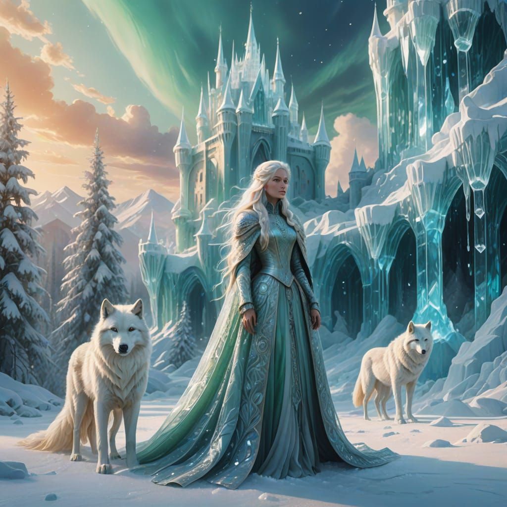 Ethereal Queen of Winter in Majestic Splendor