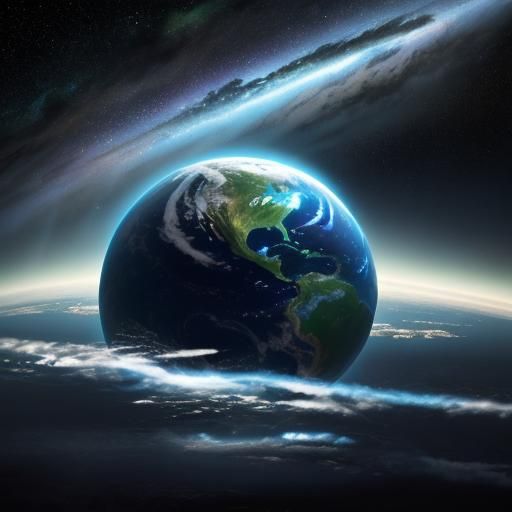 Stunning Satellite View of Earth: Digital Concept Art