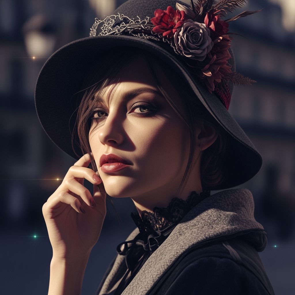 Mysterious Woman in Parisian Sunlight