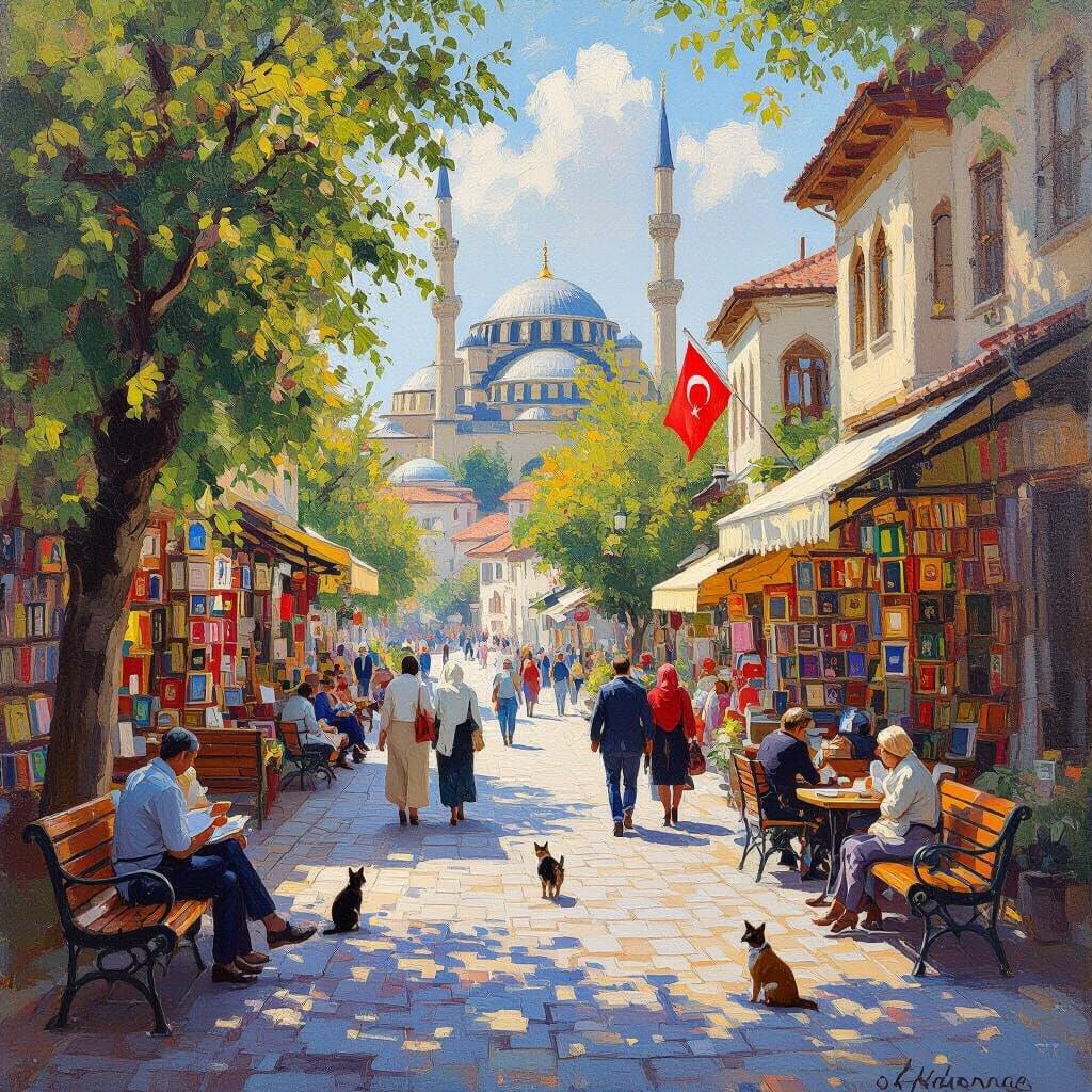 Impressionist Oil Painting of Kırıkkale, Turkey