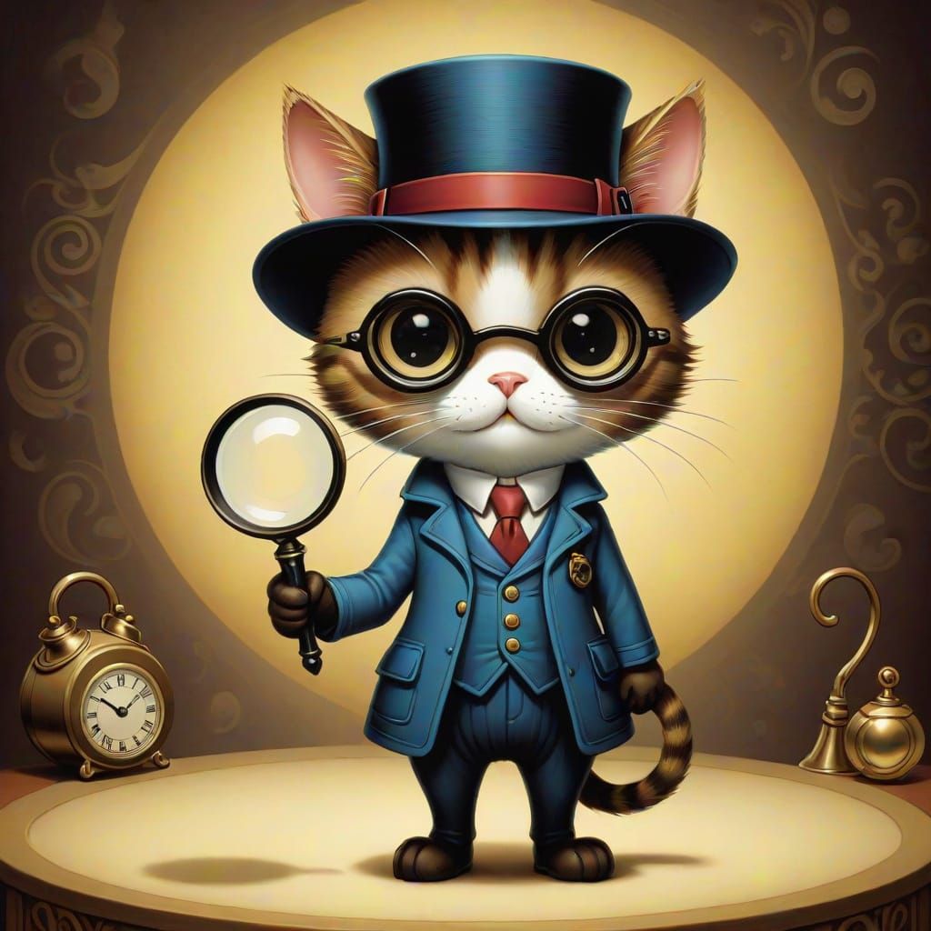 The kawaii cat detective