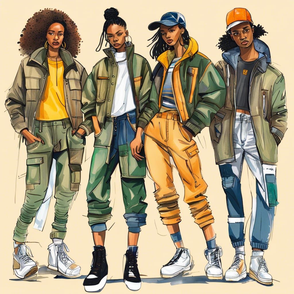 Modern 90s R&B Hip Hop Fashion Runway