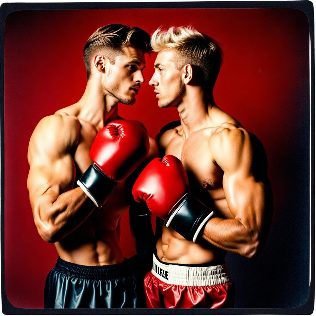 Polaroid of Two Boxers in the 1970s # 2
