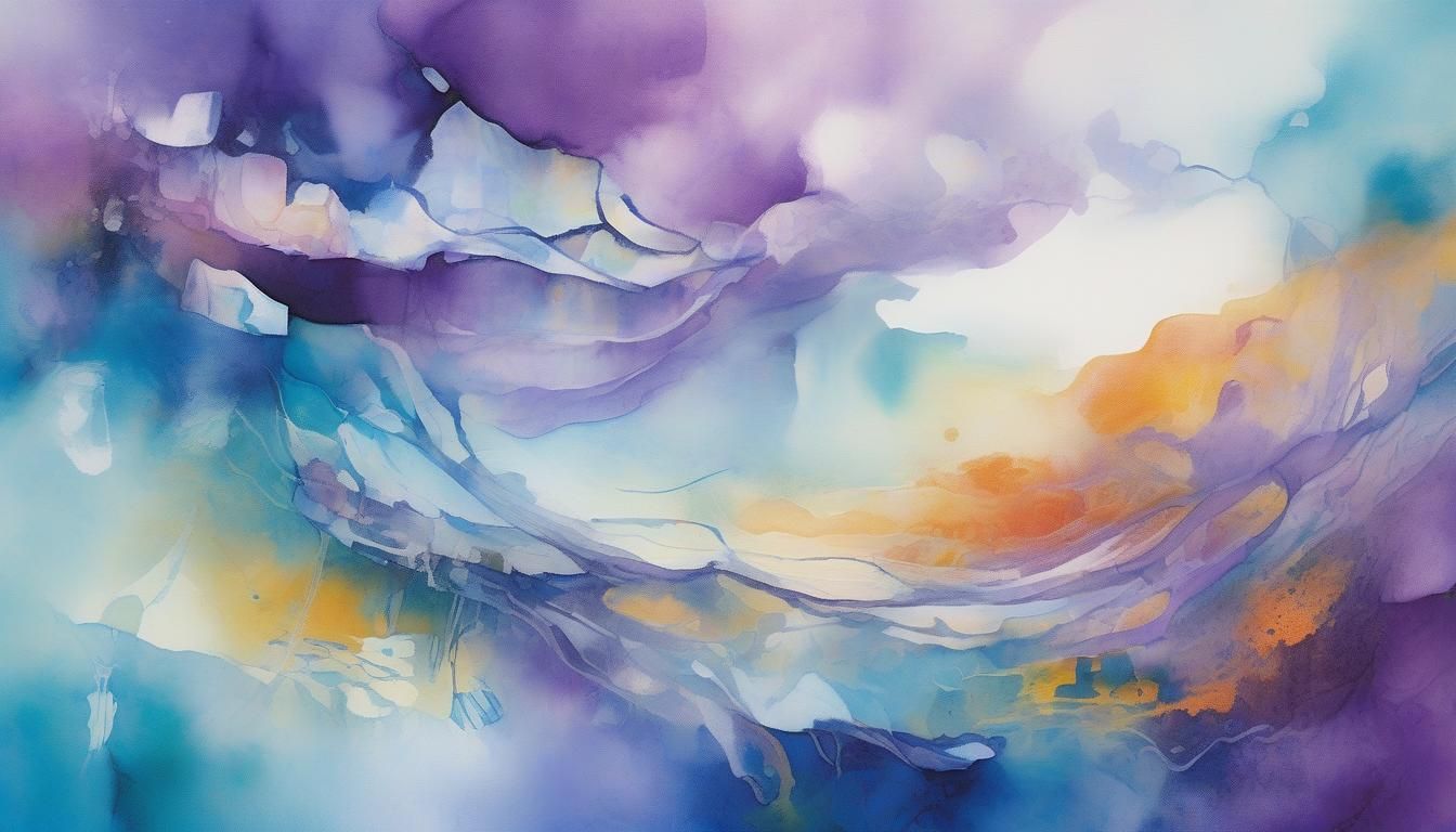 Surreal Fractured Face in Iridescent Dreamscape