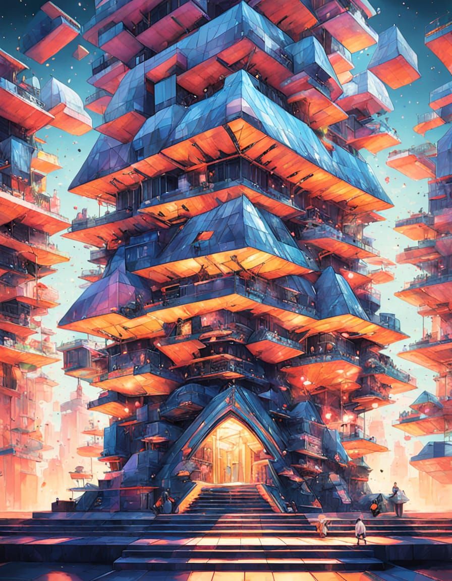 Escherian Labyrinthine Dreamscapes in Prismatic Bunny Form