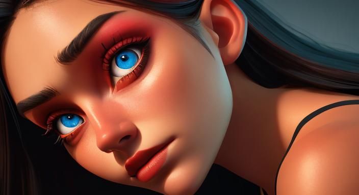 High Fashion Portrait of Woman with Dramatic Lighting