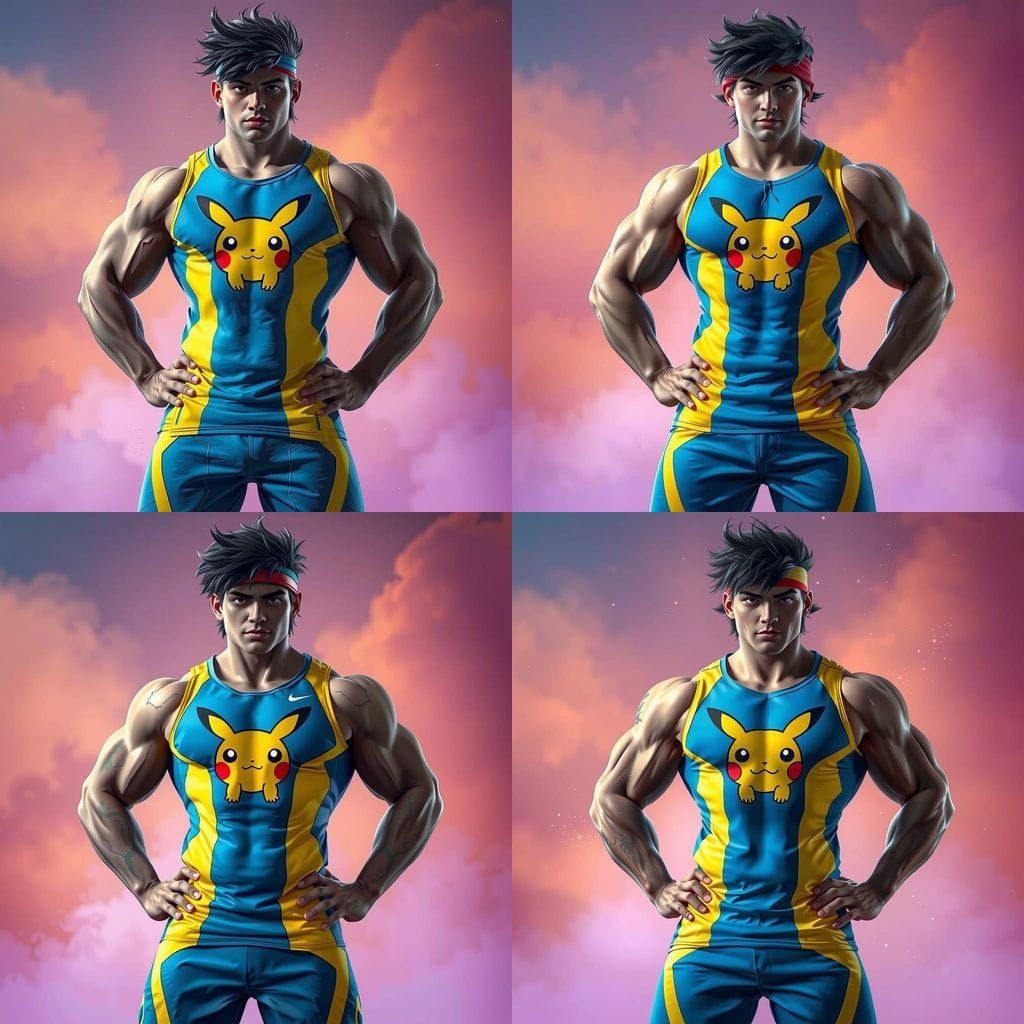 Heroic Ash Ketchum in Vibrant Unreal Engine 5 Art