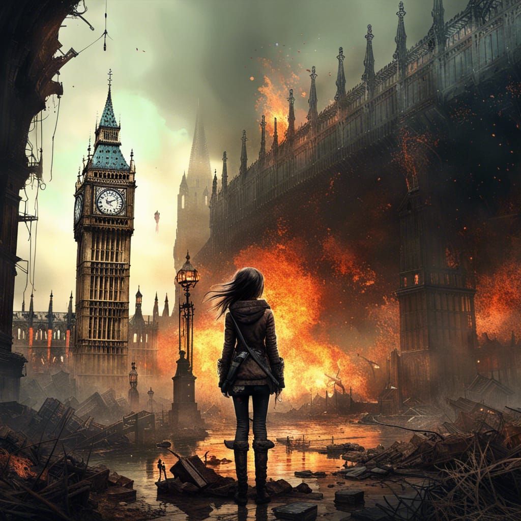 Post-Apocalyptic London Girl: Fantasycore Masterpiece