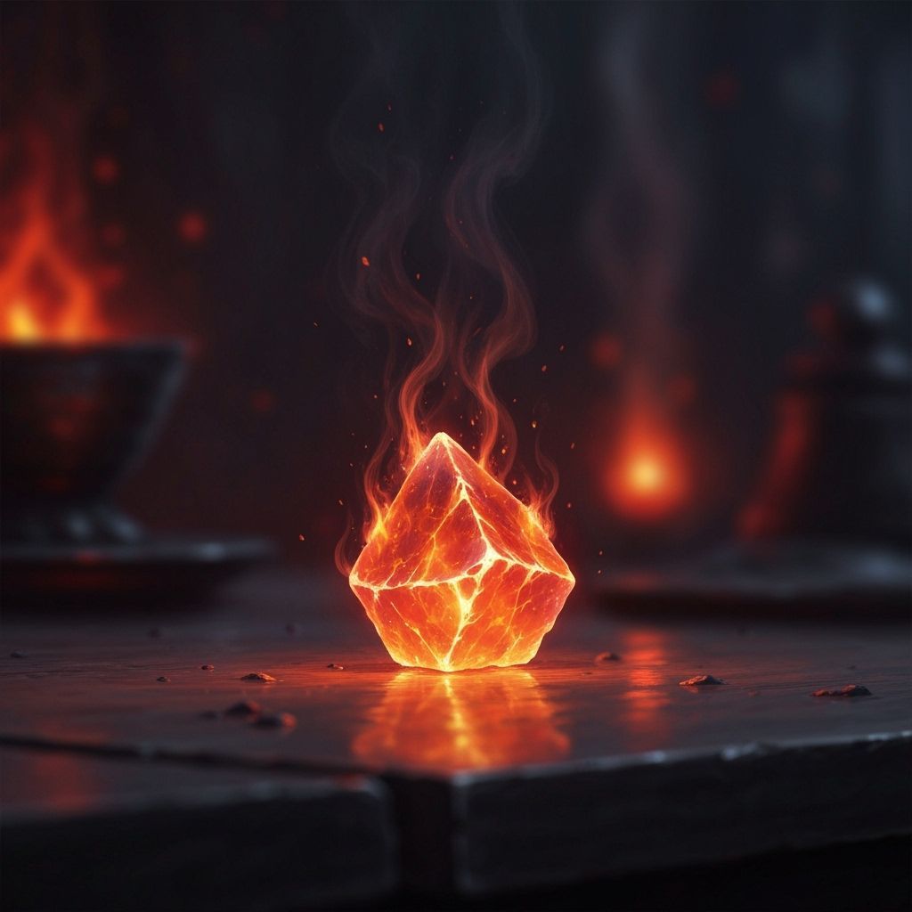 Grimdark Fire Magic Shard Oil Painting