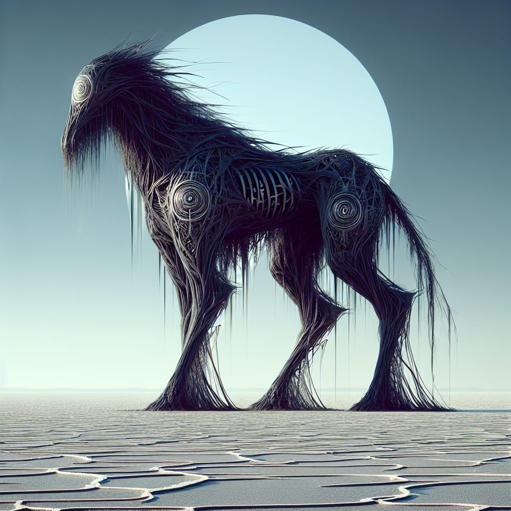 Enigmatic Glass Beast on Timeless Salt Plain