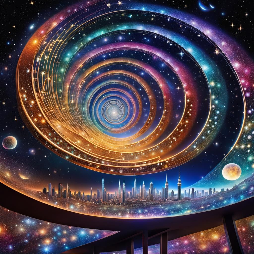 Surreal Spiral Music of Stars and Crystals