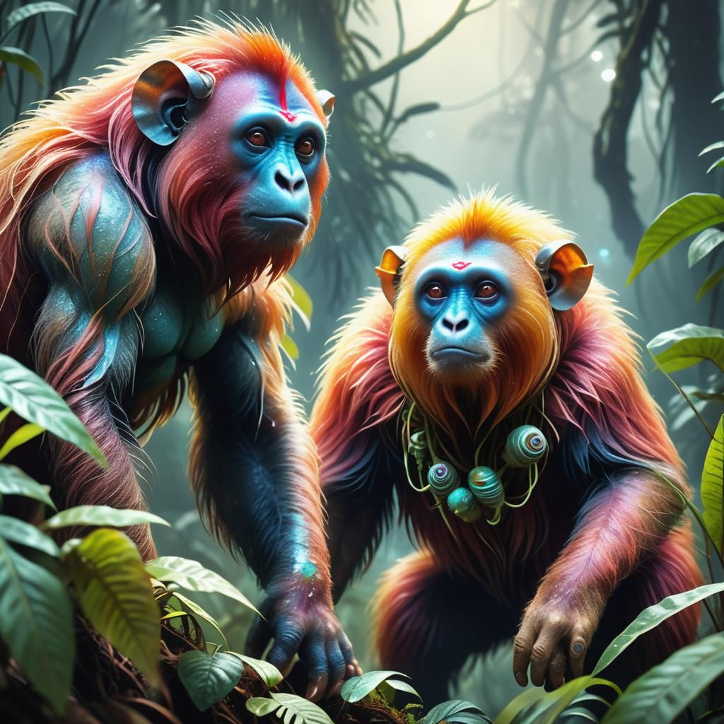 Otherworldly Alien Creatures in Exoplanet Forest