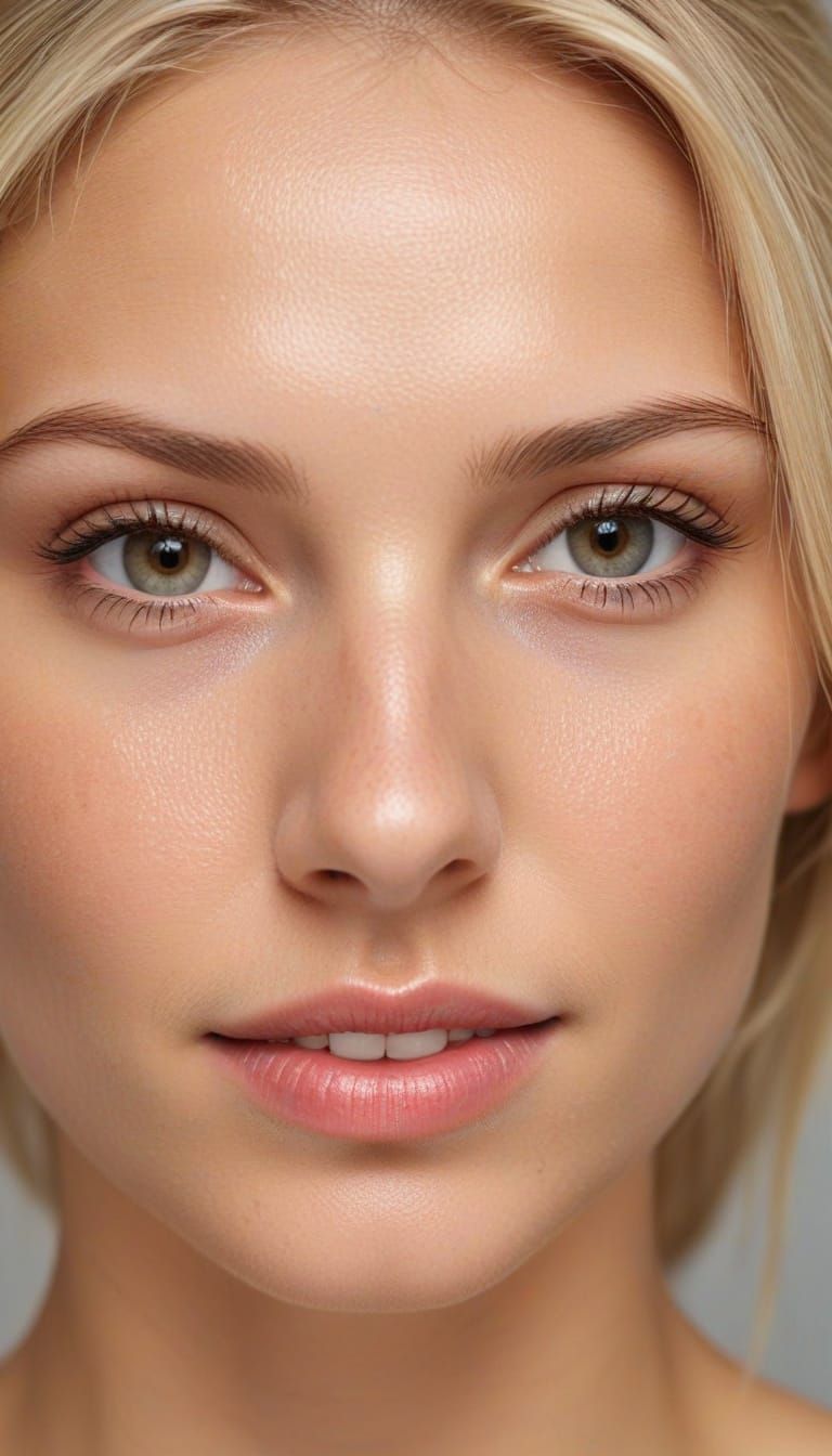 Cyberpunk Portrait of a Woman with Fractured Skin